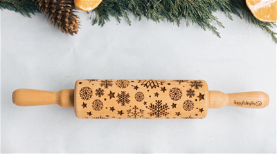 Embossed Rolling Pin - Snowflake