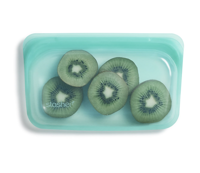 Stasher Reusable Silicone Snack Bag - Aqua