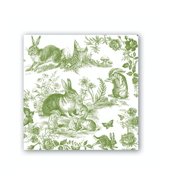 Michel Design Works Bunny Toile Cocktail Napkins 