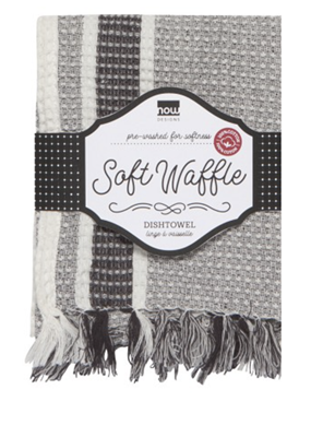 now designs Soft Waffle Black Kitchen Towel