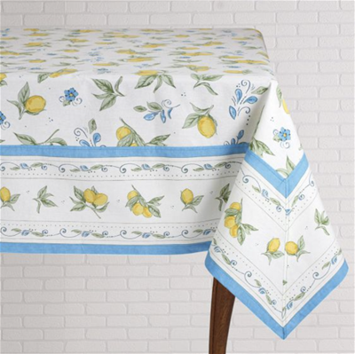 Lemon Ivory Tablecloth - 60" x 120"