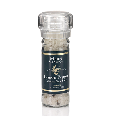 Maine Sea Salt Company Lemon & Pepper Sea Salt Grinder