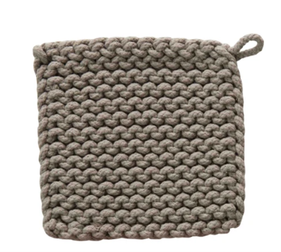 Danica Heirloom Knit Potholder - Shadow