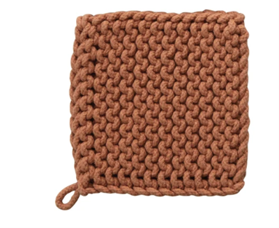 Danica Heirloom Knit Potholder - Clay