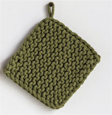 Danica Heirloom Knit Potholder - Jade