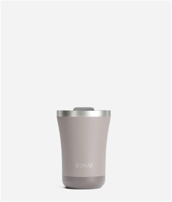 Zoku 12oz 3-in-1 Stainless Steel Tumbler - Ash