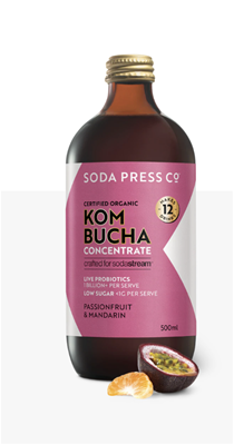 Soda Press Co Passionfruit & Mandarin Kombucha