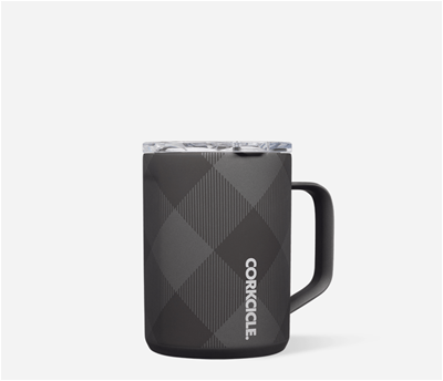 Corkcicle Holiday Mug - Buffalo Plaid Grey