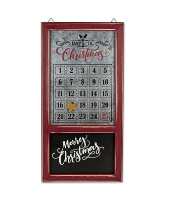 DII Chalkboard & Galvanized Tin Days 'Til Christmas Advent Calendar