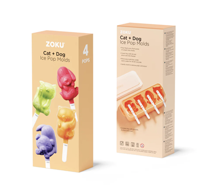 ZOKU Cat + Dog Ice Pop Molds
