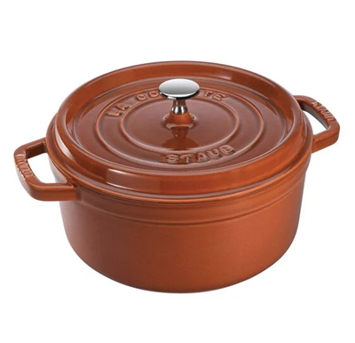 Staub Round 7qt Dutch Oven - Burnt Orange