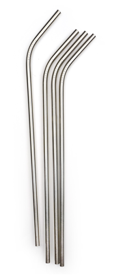 RSVP Endurance Stainless Steel 10-1/2? Drink Straws – Set of 4