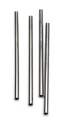 RSVP Endurance Stainless Steel 5" Short Straws - Pack of 4 