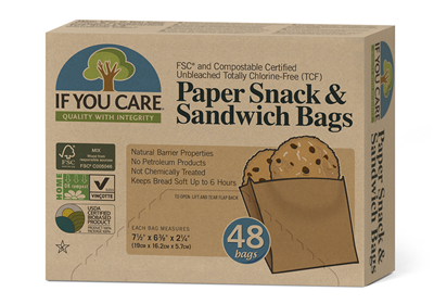 If You Care Unbleached Paper Snack & Sandwich Bags - Pack of 48