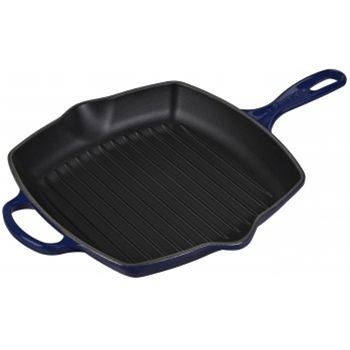 Le Creuset Signature 10.25" Square Grill - Indigo Blue