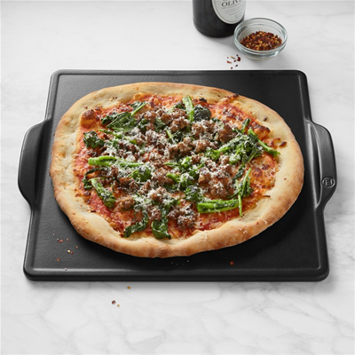 Emile Henry Square Pizza Stone - Charcoal 