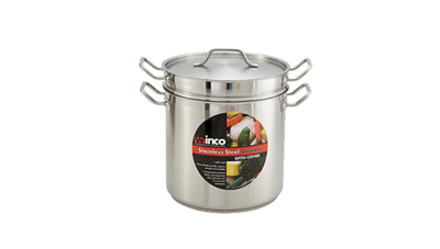 Winco Stainless Steel 12 Qt. Steamer/Pasta Cooker with Lid 