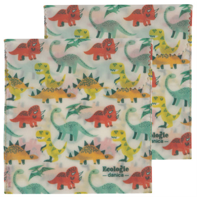 now designs Beeswax Sandwich Bags - Dino