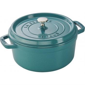 Staub 4QT Round Dutch Oven - Turquoise - Limited Edition 