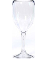 Acrylic Stemmed Wine Glass - Clear