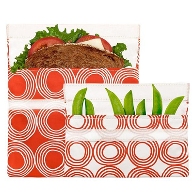 Lunchskins Reusable 2-Pack Velcro Bag Set -  Circles (1 Sandwich + 1 Snack) 