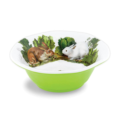 Michel Design Works Medium Melamine Serving Bowl - Garden Bunny 