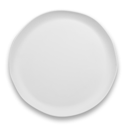 TarHong Melamine Matte Craft Coupe Platter - White 