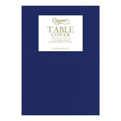 Caspari Paper Linen Solid Table Cover - Navy Blue 