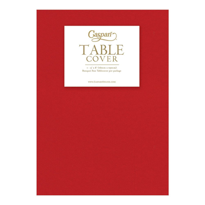 Caspari Paper Linen Solid Table Cover - Red 