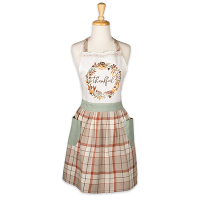 Thankful Autumn Wreath Printed Apron