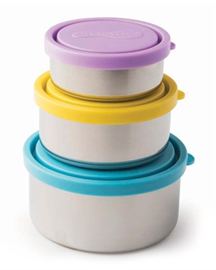 U-Konserve Round Nesting Trio Stainless Steel Containers (Set of 3) 