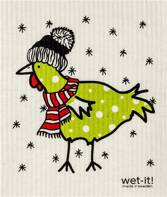 Swedish Treasures Wet-It Swedish Dishcloths - Winter Chicken 