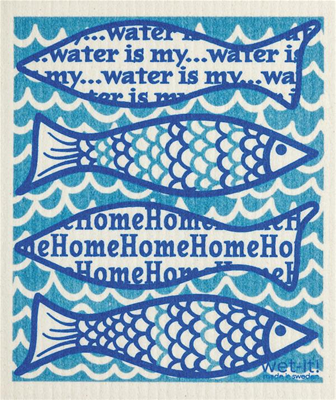 Swedish Treasures Wet-It Swedish Dishcloths - Water Is My Home 