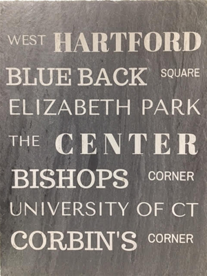 West Hartford Designed Custom Slate Board - 16"x12"