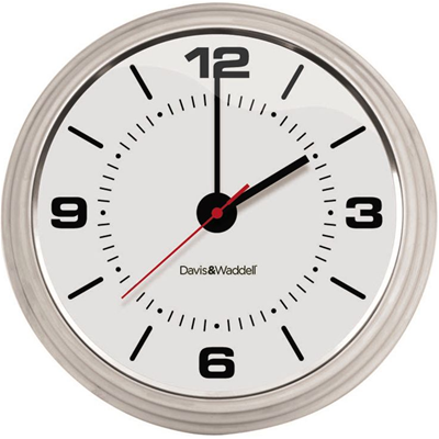 Davis & Waddell Retro Wall Clock - White