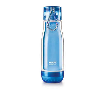 Zoku Everyday Glass Core Bottle 16oz - Blue
