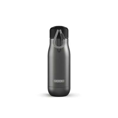 Zoku Stainless Steel 12 oz Insulated Bottle - Gunmetal