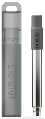 Zoku Reusable Pocket Straw - Charcoal 