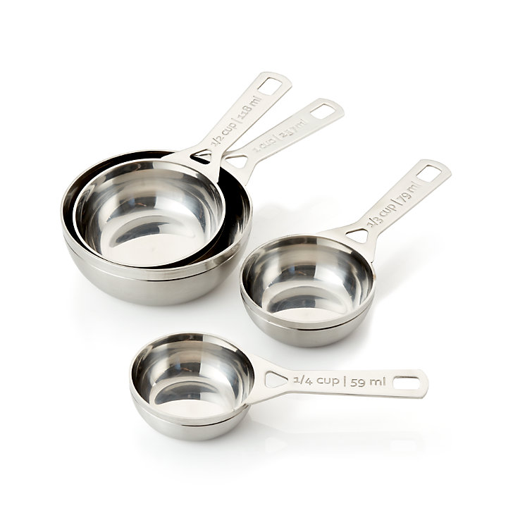 Le Creuset 4-Piece Measuring Cups Set, Stainless Steel