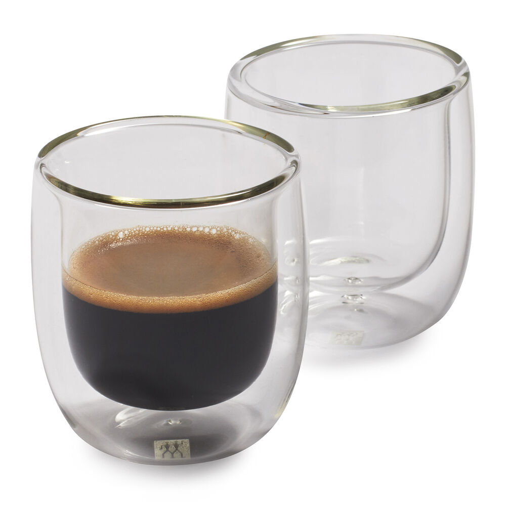 Zwilling J.A. Henckels Sorrento Plus Double-Wall Espresso Glasses, 2.7 oz Capacity