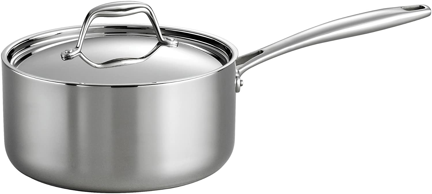 Tramontina Gourmet Stainless Steel Tri-Ply Clad 3-qt Saucepan with Lid