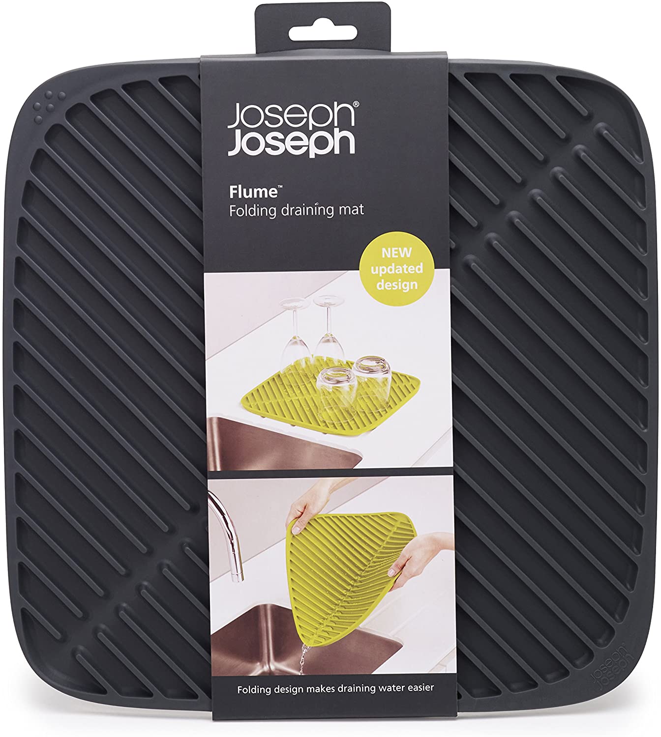 Joseph Joseph Flume Folding Draining Mat, Small, Grey