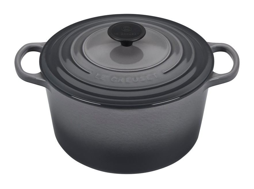 Le Creuset Signature 5 25 Qt Round Deep Dutch Oven Oyster Grey
