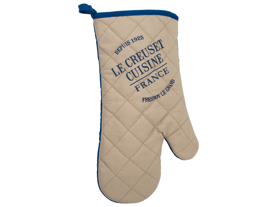 Le Creuset Heritage Linen Oven Mitt - Marseille Blue