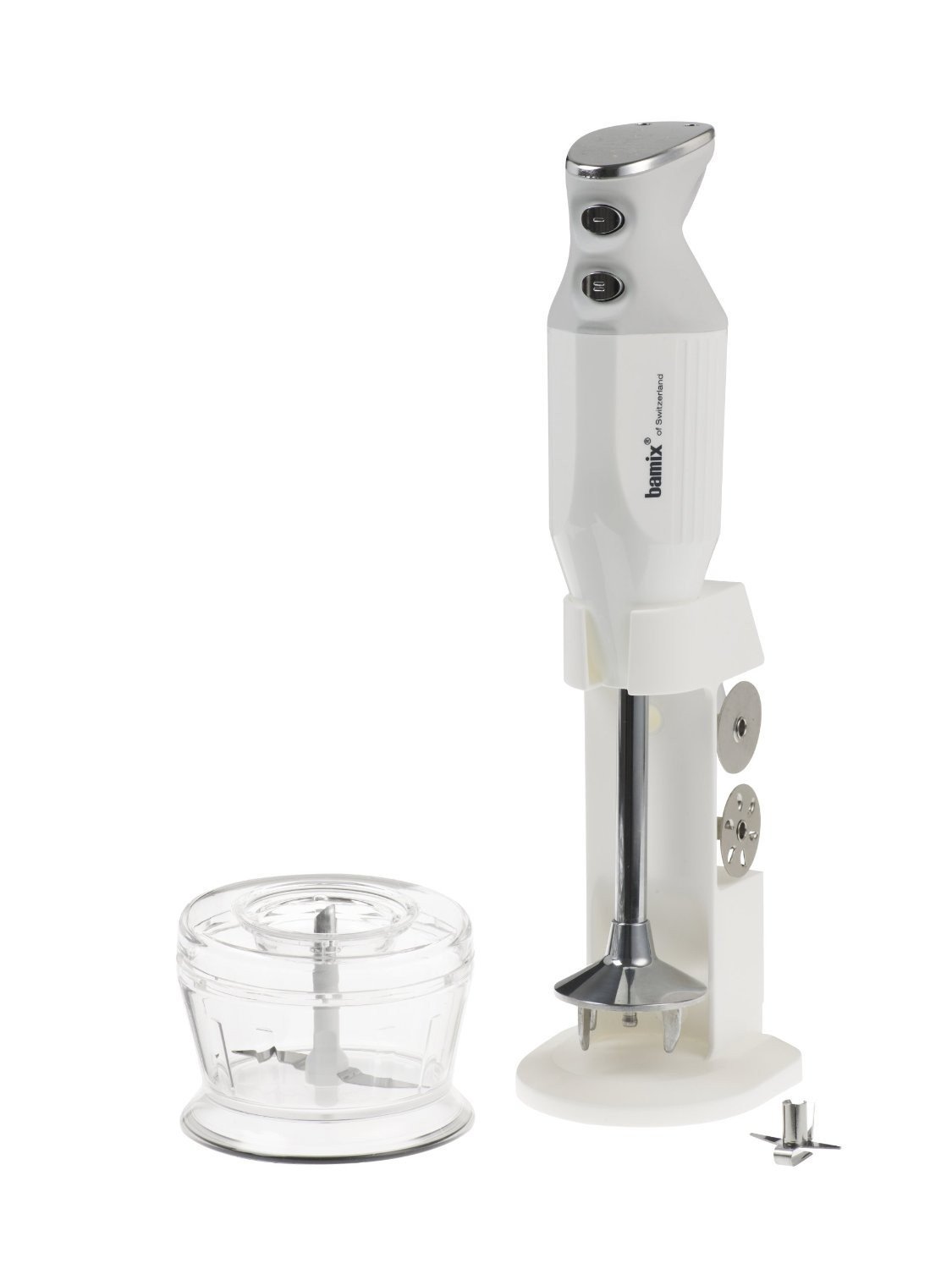 Bamix Deluxe M150 Immersion Hand with Dry Grinder and Table Stand - White