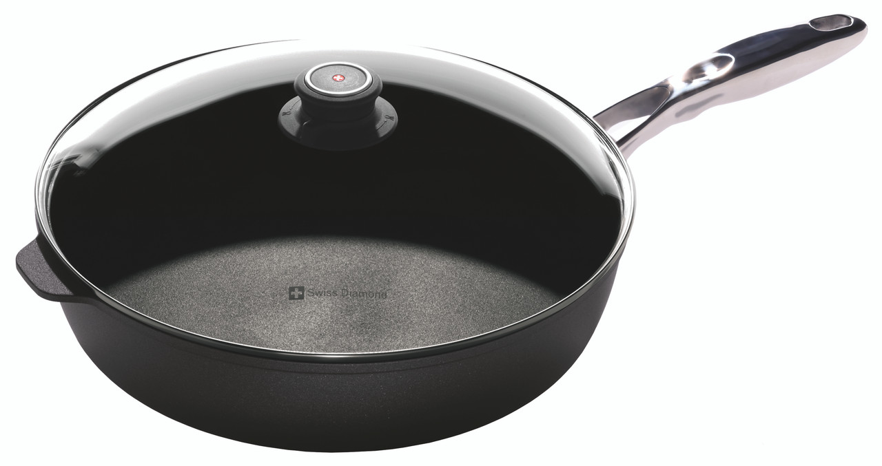 Swiss Diamond XD 12.5 Nonstick Fry Pan with Glass Lid - Induction