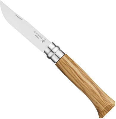 Opinel No.8 Stainless Steel Knife - Olive Wood