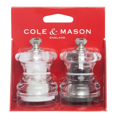 Cole & Mason Button Salt and Pepper Mill Gift Set 