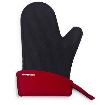 Kitchen Grips Small Oven Mitt - Black/Red   