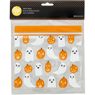 Wilton Happy Halloween Resealable Ghost and Pumpkin Treat Bags